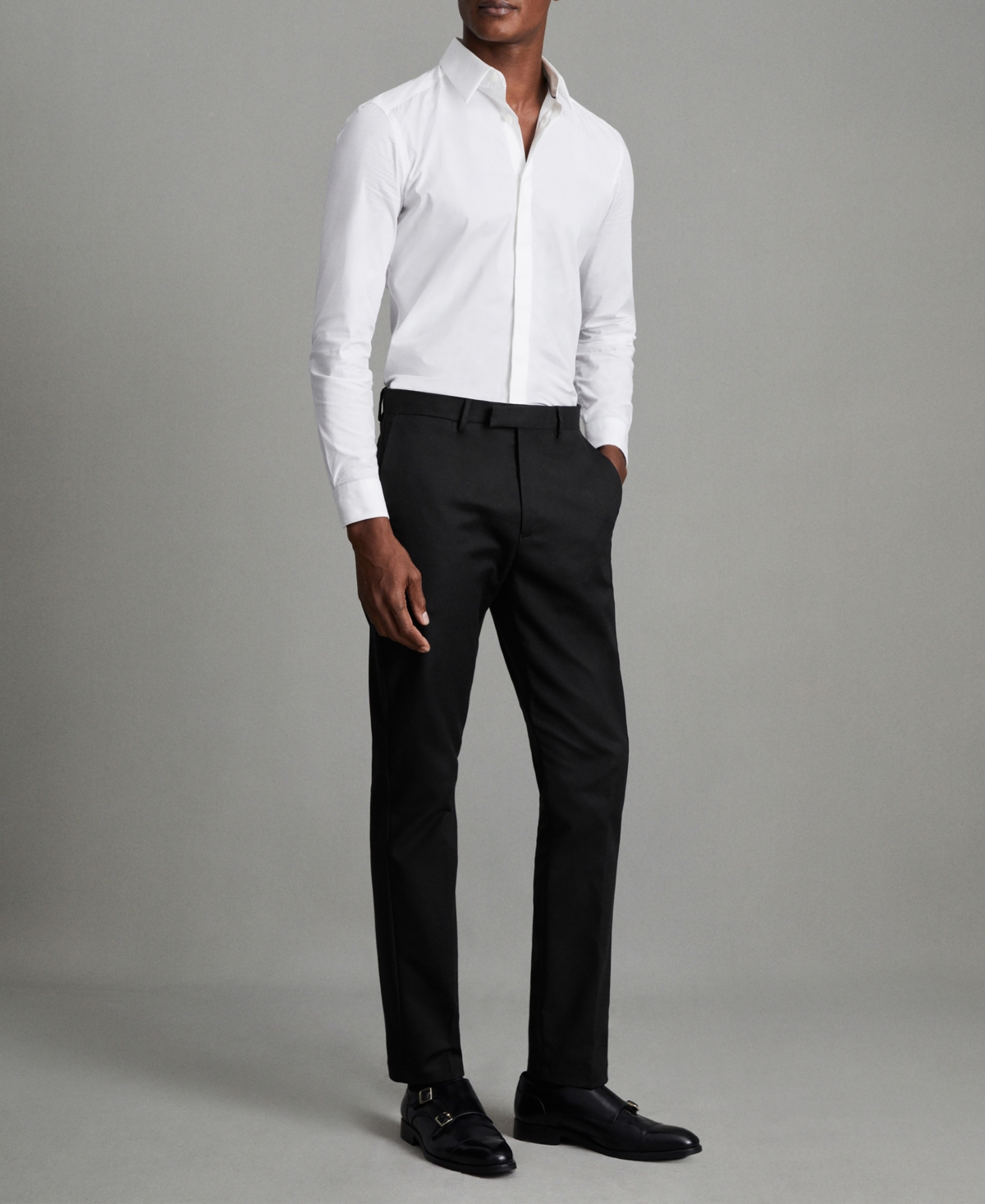 Reiss Men's Slim Fit Cotton Blend Pants