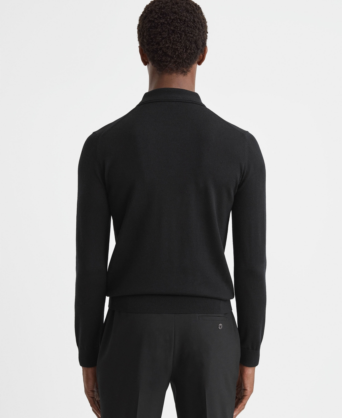 Reiss Men's Merino Wool Polo Shirt