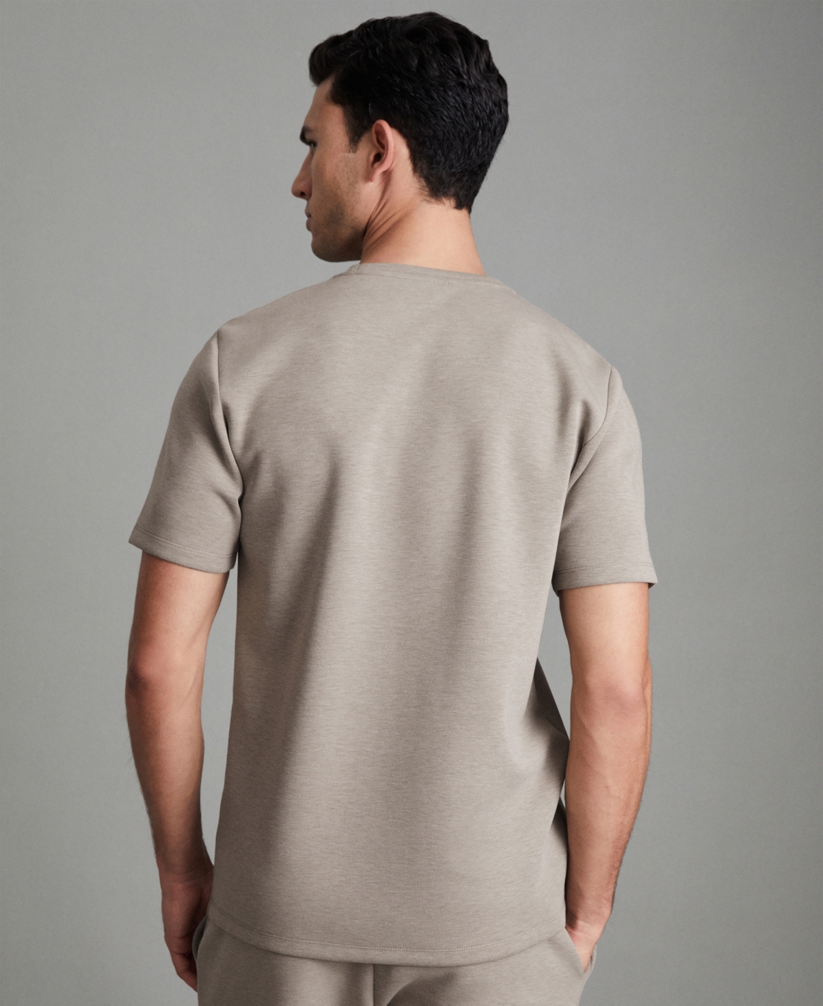 Reiss Men's Interlock-Jersey Crew-Neck T-Shirt