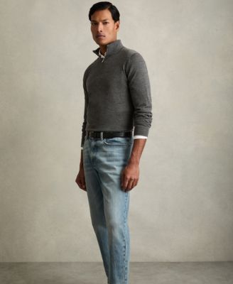 Men's Merino Wool Half-Zip Funnel Neck Sweater