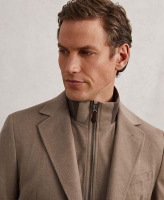 Men's Single-Breasted with Gilet Insert Tailored-Fit Blazer