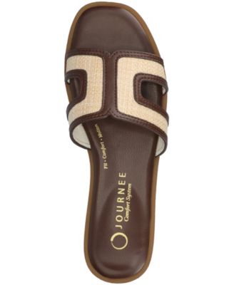 Womens Primah "H" Band Medium and Wide Width Slip On Flat Sandals