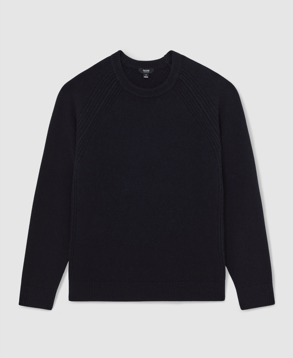 Reiss Foulton Crewneck Sweater In Blue