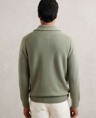 Men's Wool-Blend and Cashmere Polo Sweater