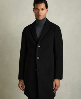 Men's Wool-Blend Single-Breasted Overcoat