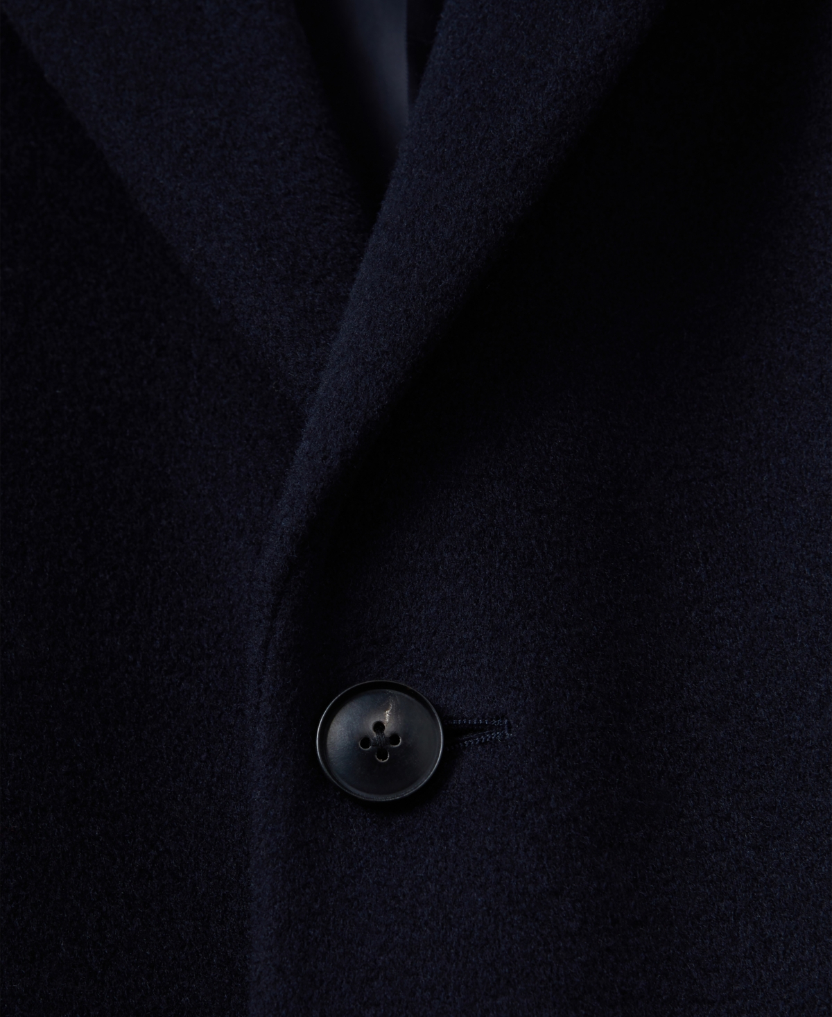 Reiss Gable Long Sleeved Single Breasted Wool Blend Overcoat In Blue