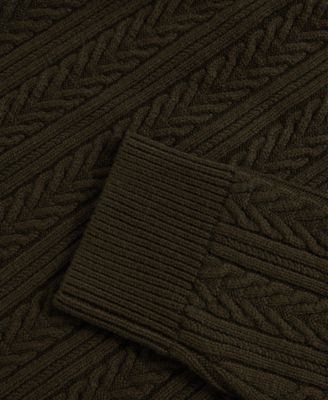 Men's Cable-Knit Roll-Neck with Wool Sweater