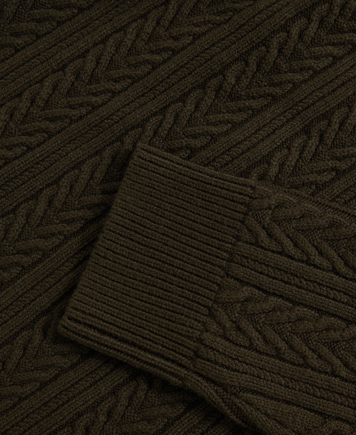 Reiss Men's Cable-Knit Roll-Neck with Wool Sweater