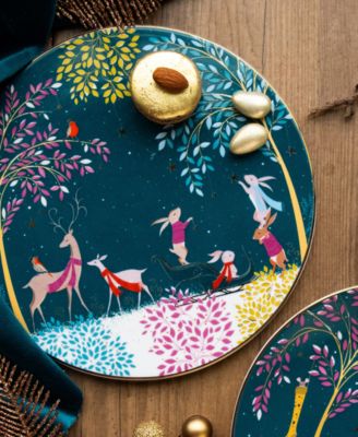 Sara Miller Woodland Tales Deer Robin Serving Plate