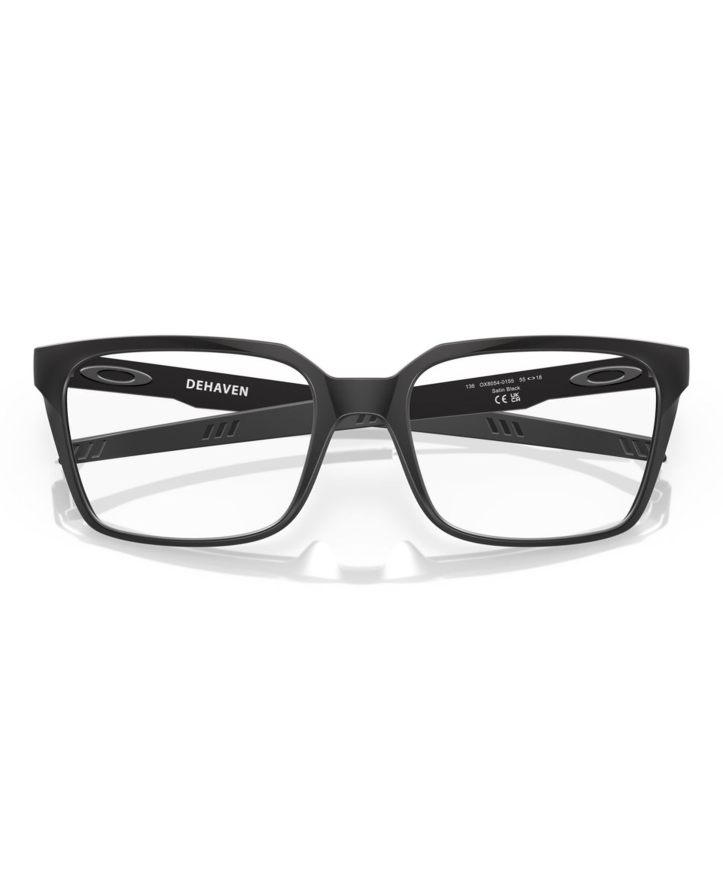 Мужские очки Oakley Man Rectangle Plastic OX8054 Dehaven Eyeglasses, цвет: Атласный чёрный — фото 5