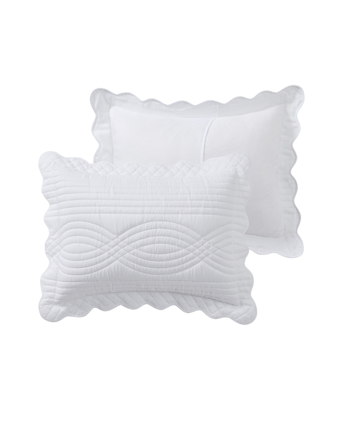 Vcny Home Scallop Microfiber 2-pc. Quilt Set, Twin In White