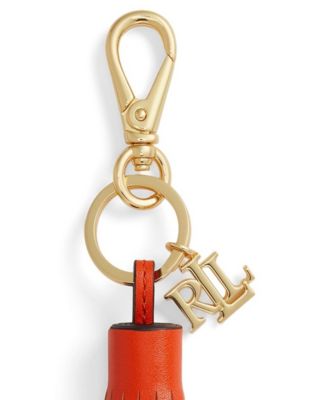 Logo & Leather Tassel Bag Charm