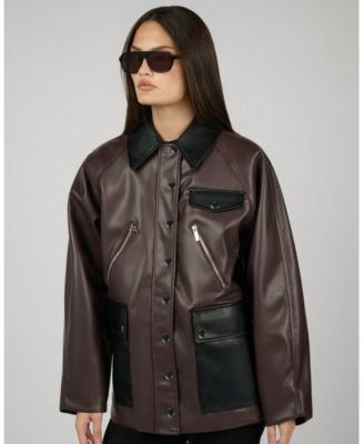 Women's Cocoon Leather Jacket