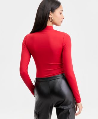 Women's Cutout Long-Sleeve Bodysuit, Macy's Exclusive 