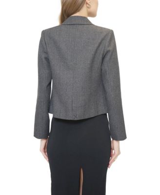 Women's Crystal Pins & Chains Cropped Blazer