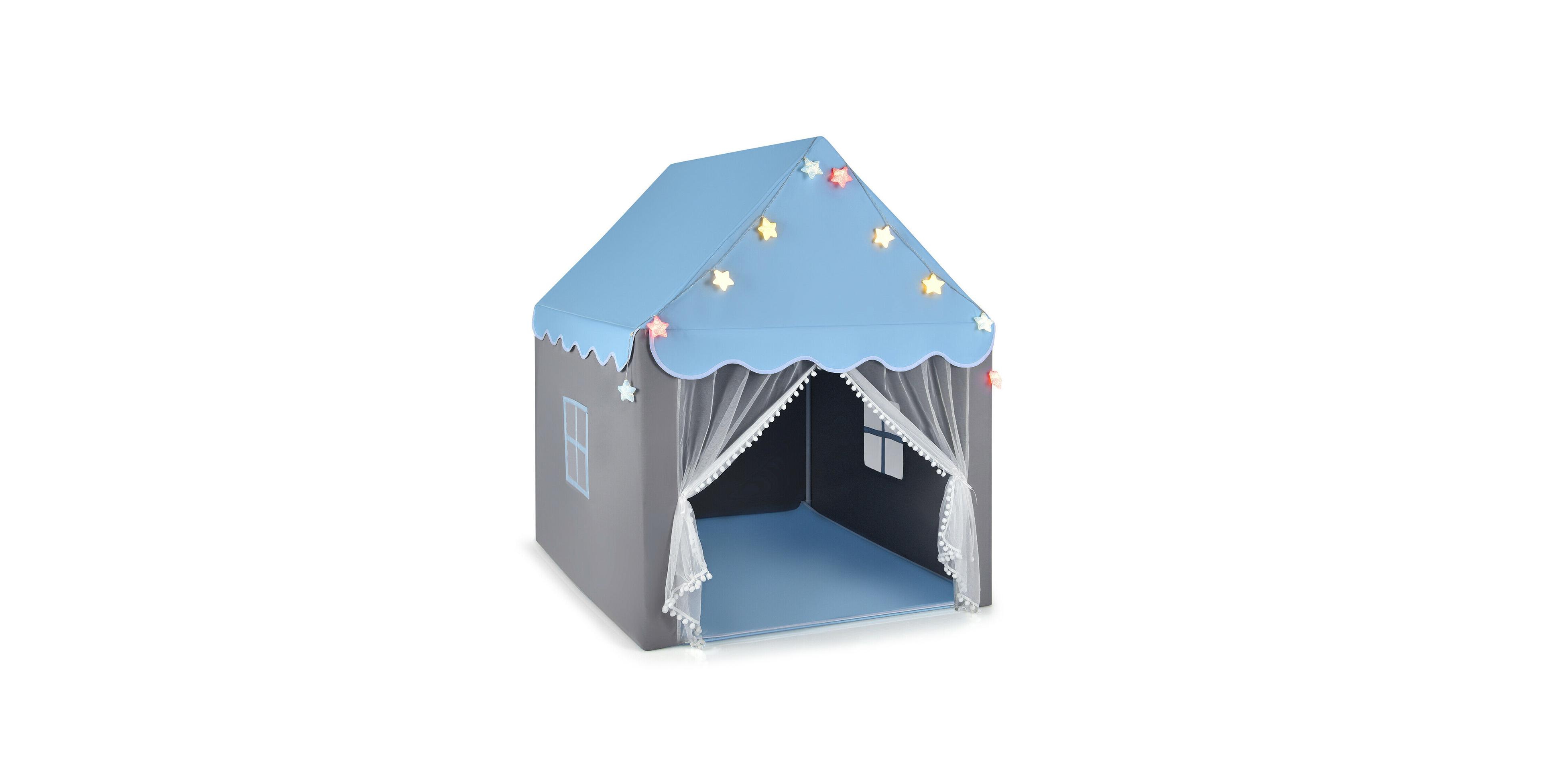 Sugift Kids Playhouse Tent With Star Lights And Mat.