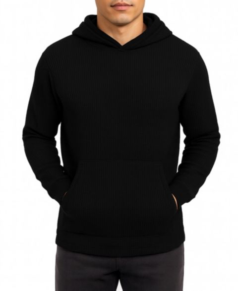 Мужское худи Blue Ice Waffle Knit Thermal Pull-On, цвет: Чёрный
