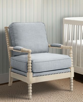 25.5" Solid Wood Frame Turned-wood legs Accent Armchair