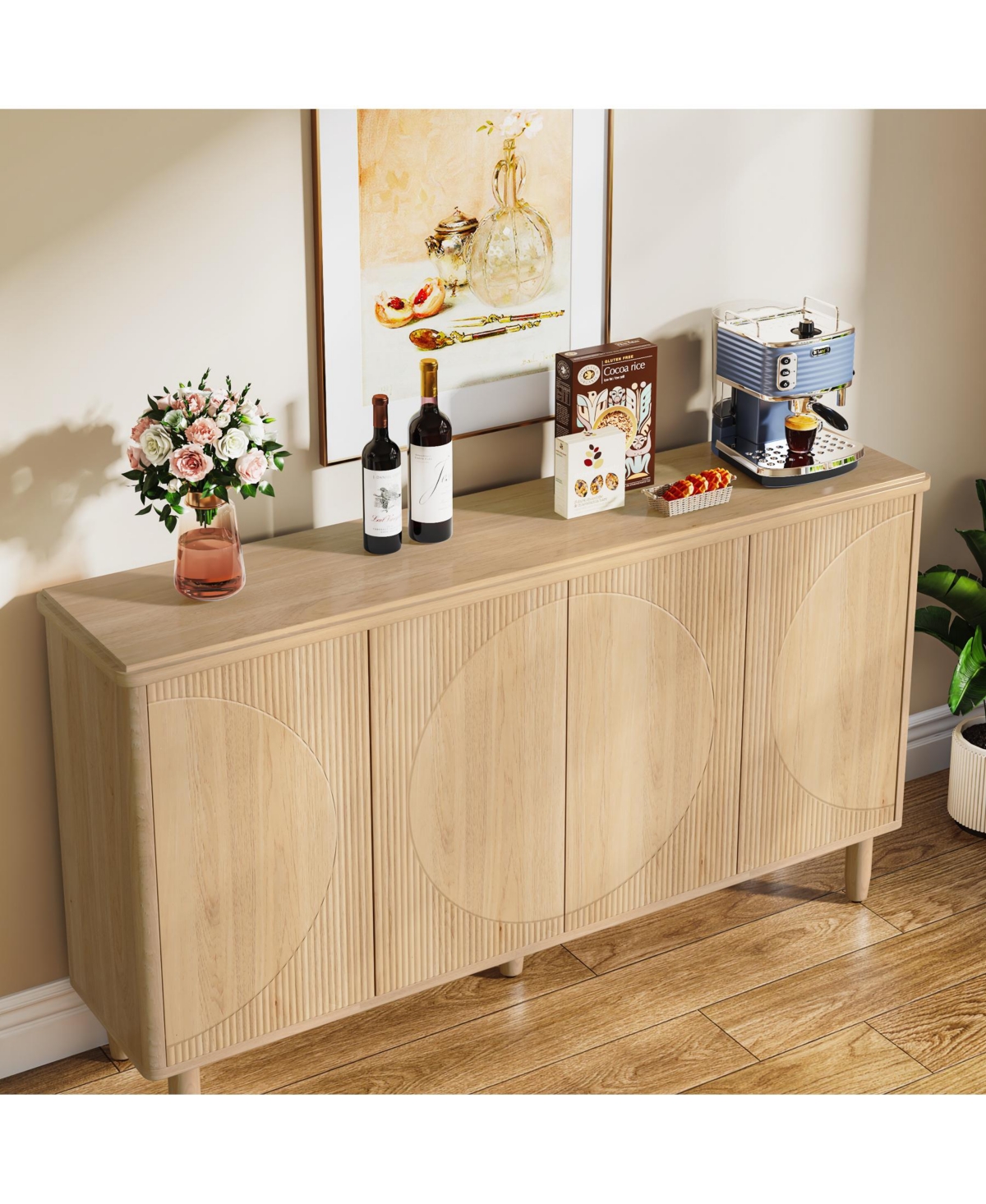 Tribesigns Buffet Cabinet Sideboard with Storage, Large Storage Cabinet Sideboard Buffet Table