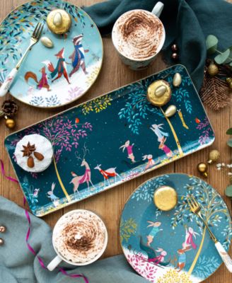 Sara Miller Woodland Tales Deer Robin Sandwich Tray