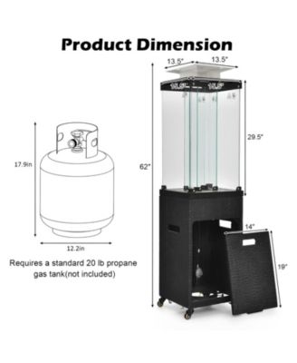 41000 BTU Propane Patio Heater with Metal Hood