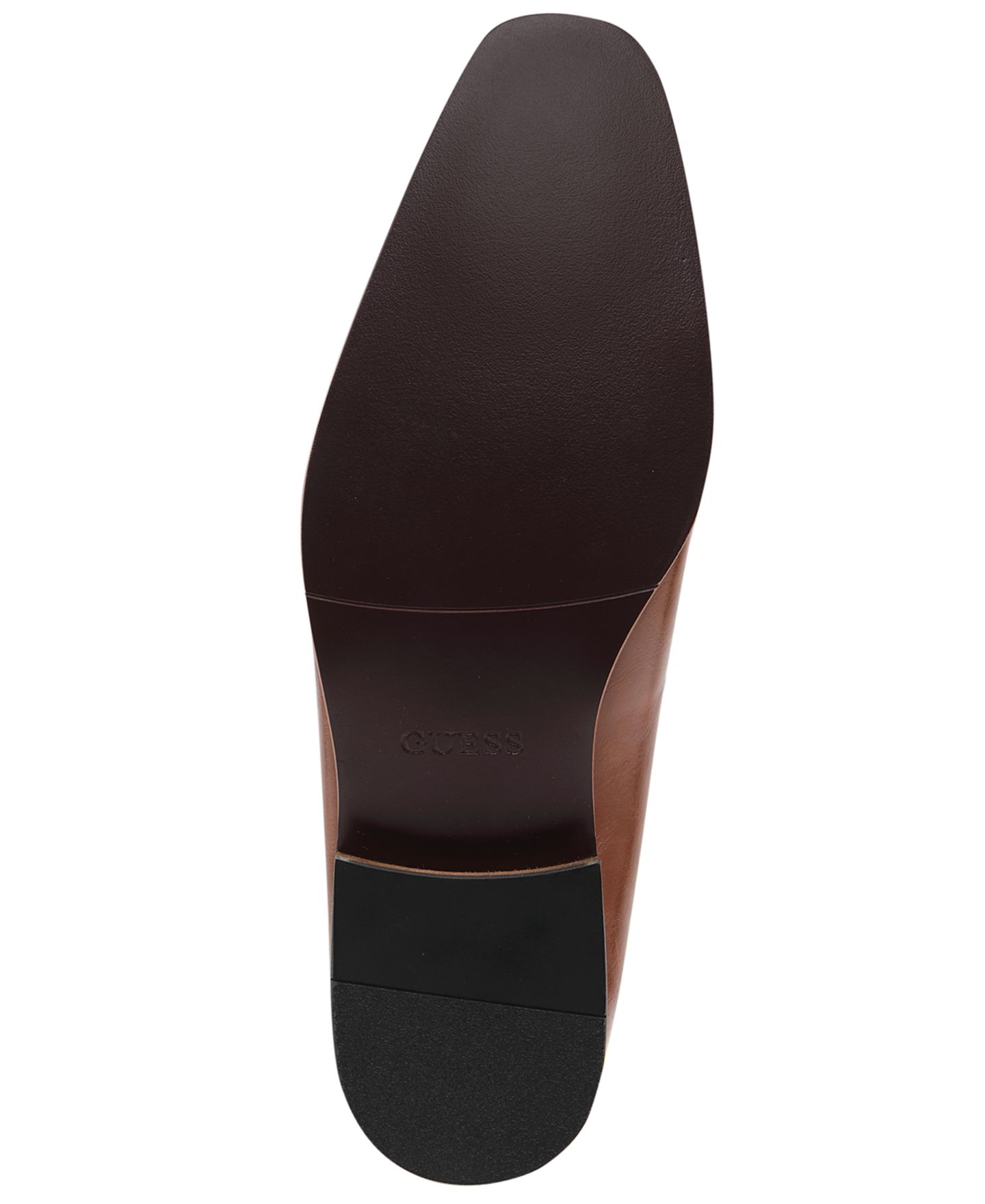 Мужские туфли GUESS Symon Slip-On Tapered Toe Dress Shoes, цвет: Тёмный натуральный — фото 5