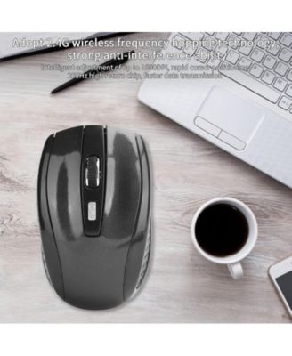Wireless Mouse with USB Mini Receiver, 2.4G Ergonomic Optical Mouse, 250Hz 1600DPI Computer Mouse for Laptop PC Computer Notebook