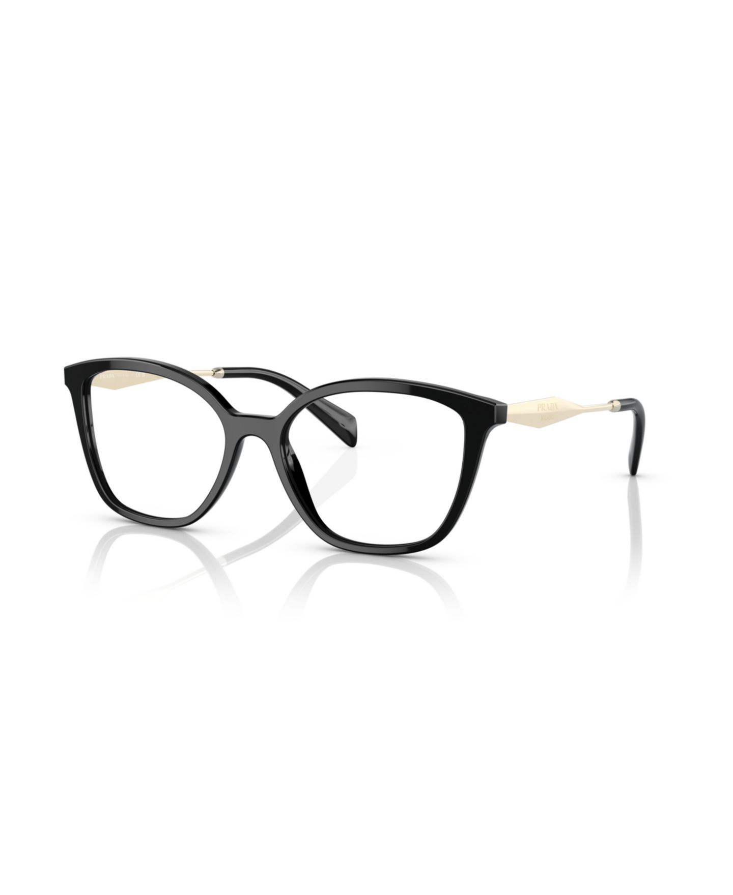 Женские очки Prada Woman Irregular Metal PR 52ZV Eyeglasses, цвет: Розовый золотой — фото 10