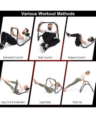 Portable AB Trainer Fitness Crunch Workout Exerciser with Headrest