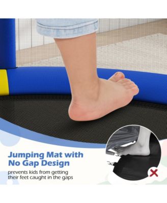 55" Kids Trampoline Gift for for 3-6 Years Old Boys and Girls