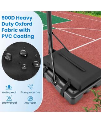Portable Basketball Hoop Stand Adjustable Height with Shatterproof Sandbag Wheels