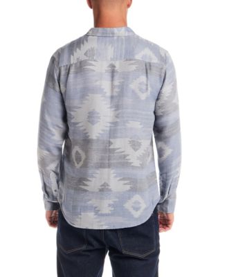 Men's Long-Sleeve Southwest Jacquard Button Down Shirt