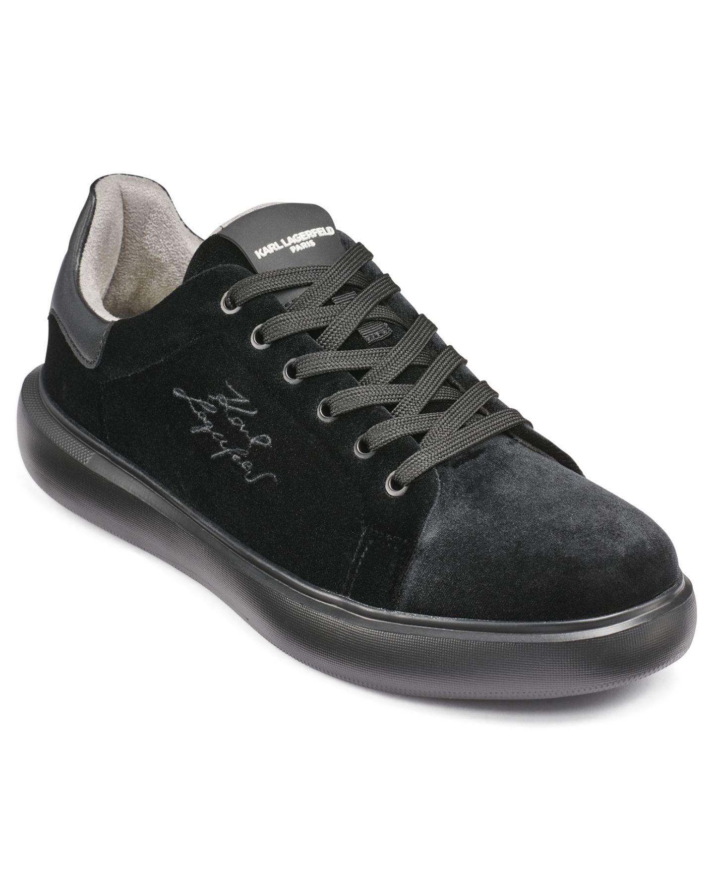 Мужские кроссовки KARL LAGERFELD PARIS Round Toe, цвет: Чёрный — фото 1