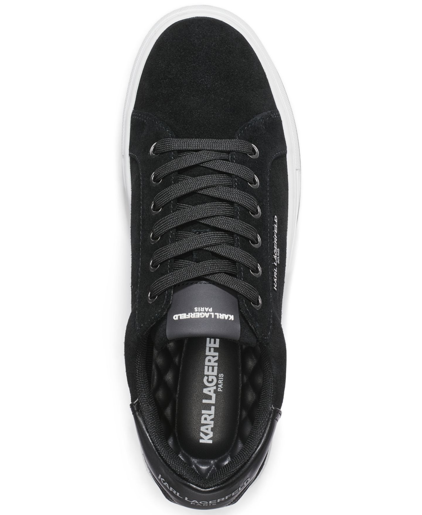 Мужские кроссовки KARL LAGERFELD PARIS Round Toe Lace-Up, цвет: Чёрный — фото 4