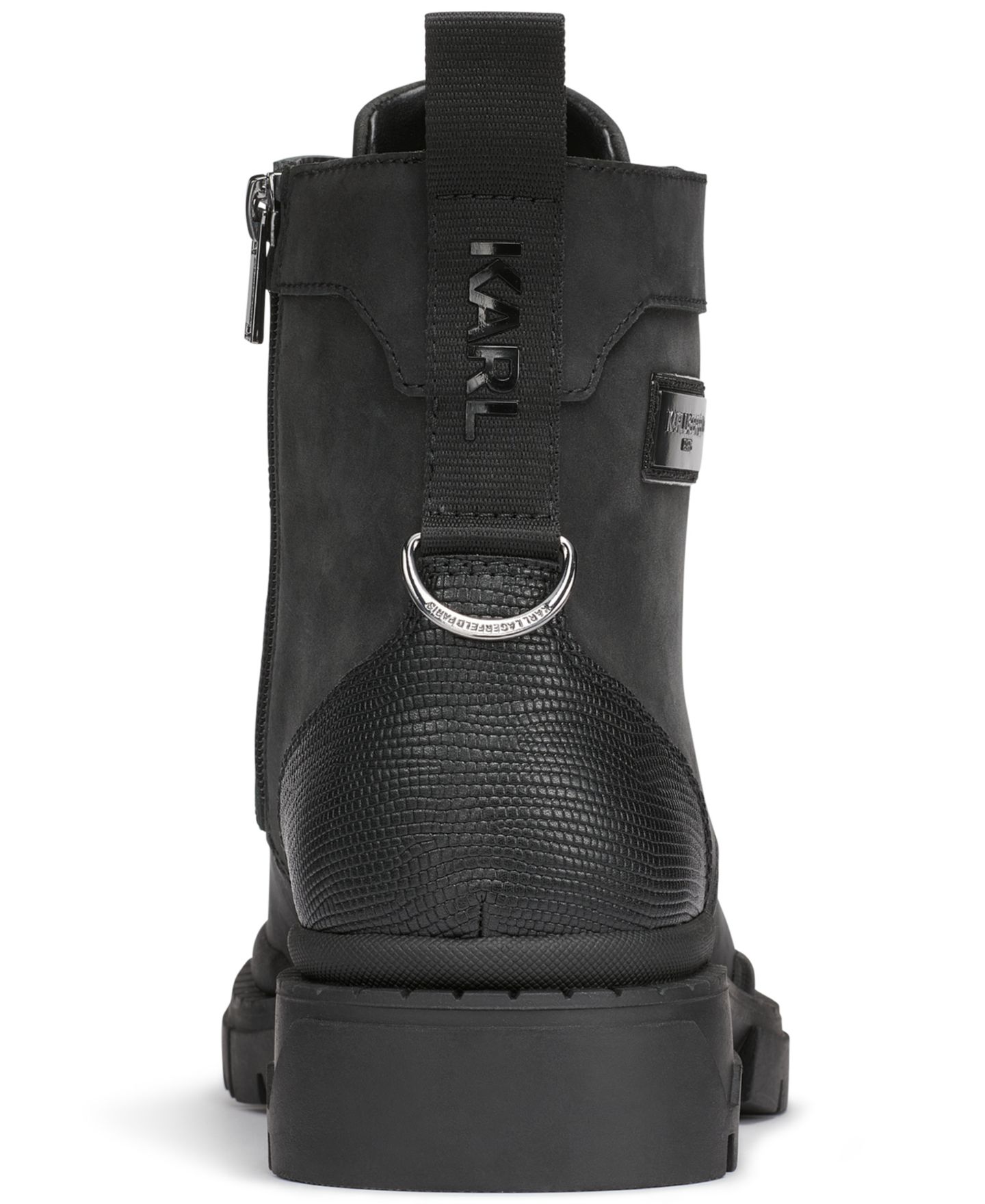 Мужские ботинки KARL LAGERFELD PARIS Round Toe Work Boots, цвет: Чёрный — фото 3
