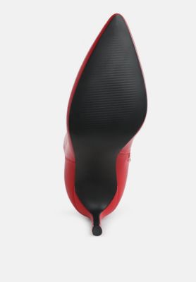 Womens Tatria Textured Stiletto Heel Ankle Boots