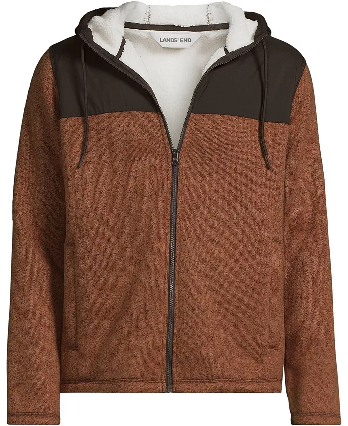 Men's Sweater Fleece Mixed Media Full Zip Jacket - thumbnail 3