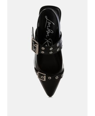 Womens Betula Eyelets & Buckle Detail Flats