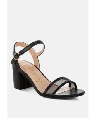 Womens Orpina Mesh Pin Buckle Block Heels