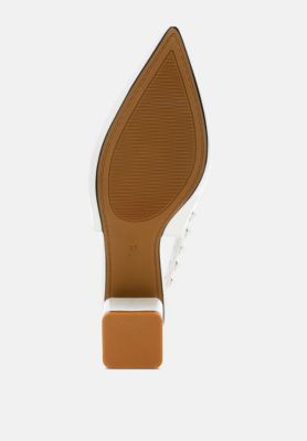 Womens Hiral Stud Embellished Slingback Sandals