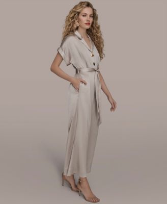 Women's Satin Wide Leg Jumpsuit