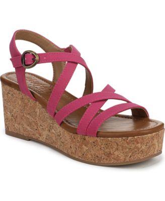 Women's Aurora Open Square Toe Strappy Wedge Sandals