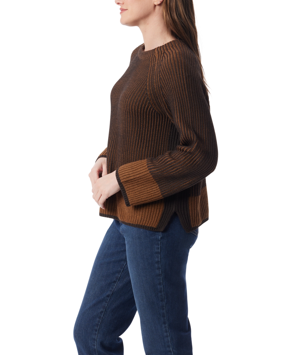 Gloria Vanderbilt Women's Round Neck Sweater In Brown
