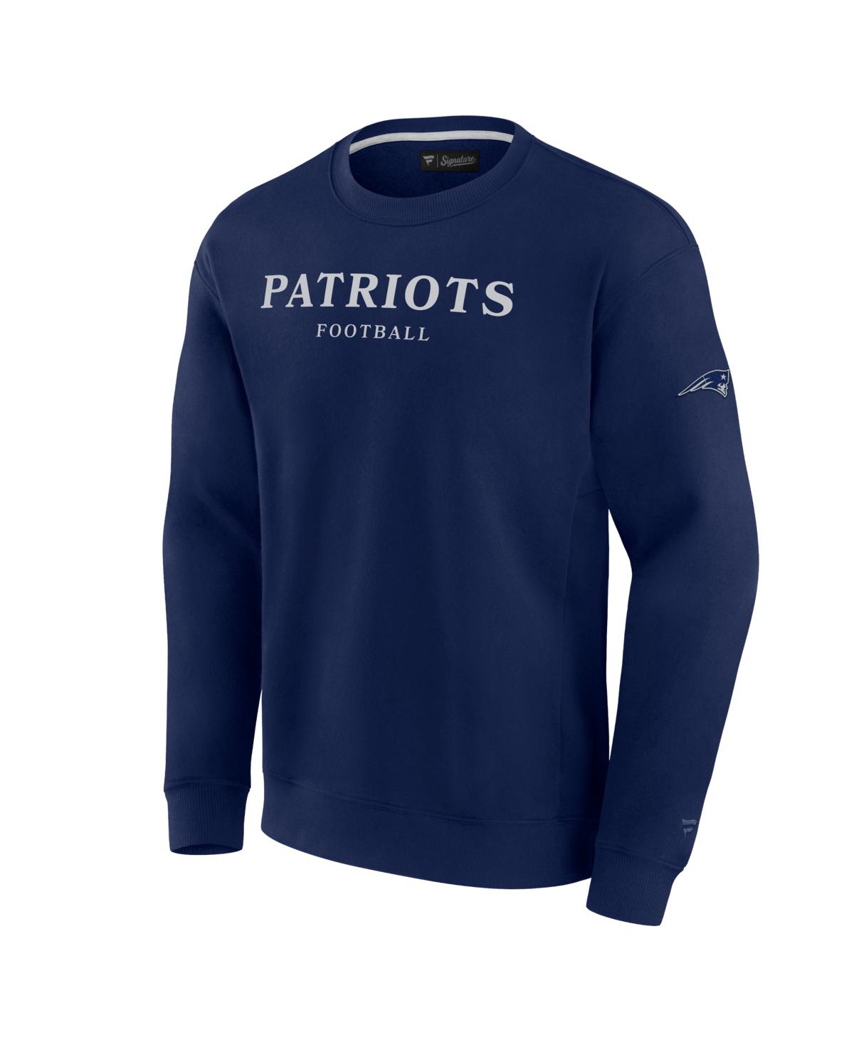 Fanatics Men's And Women's Navy New England Patriots Elements Unlimited Fleece Pullover Sweatshirt In Blue