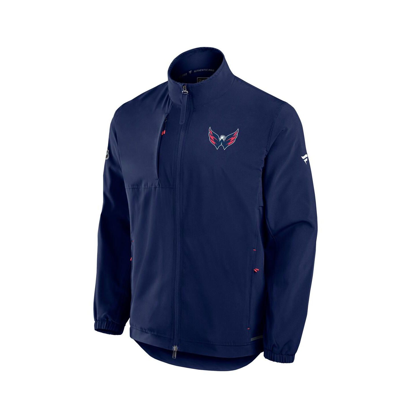 Мужская куртка Fanatics Navy Washington Capitals Authentic Pro Rink Full-Zip Coaches — фото 2