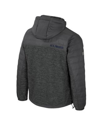 Men's Charcoal Illinois Fighting Illini Nightman Full-Zip Hoodie Puffer Jacket