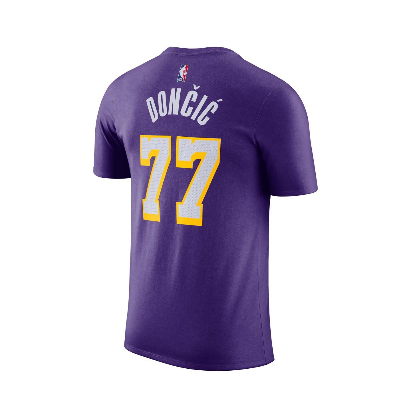 Футболка Jordan Luka Doncic Purple Los Angeles Lakers Name & Number — фото 3