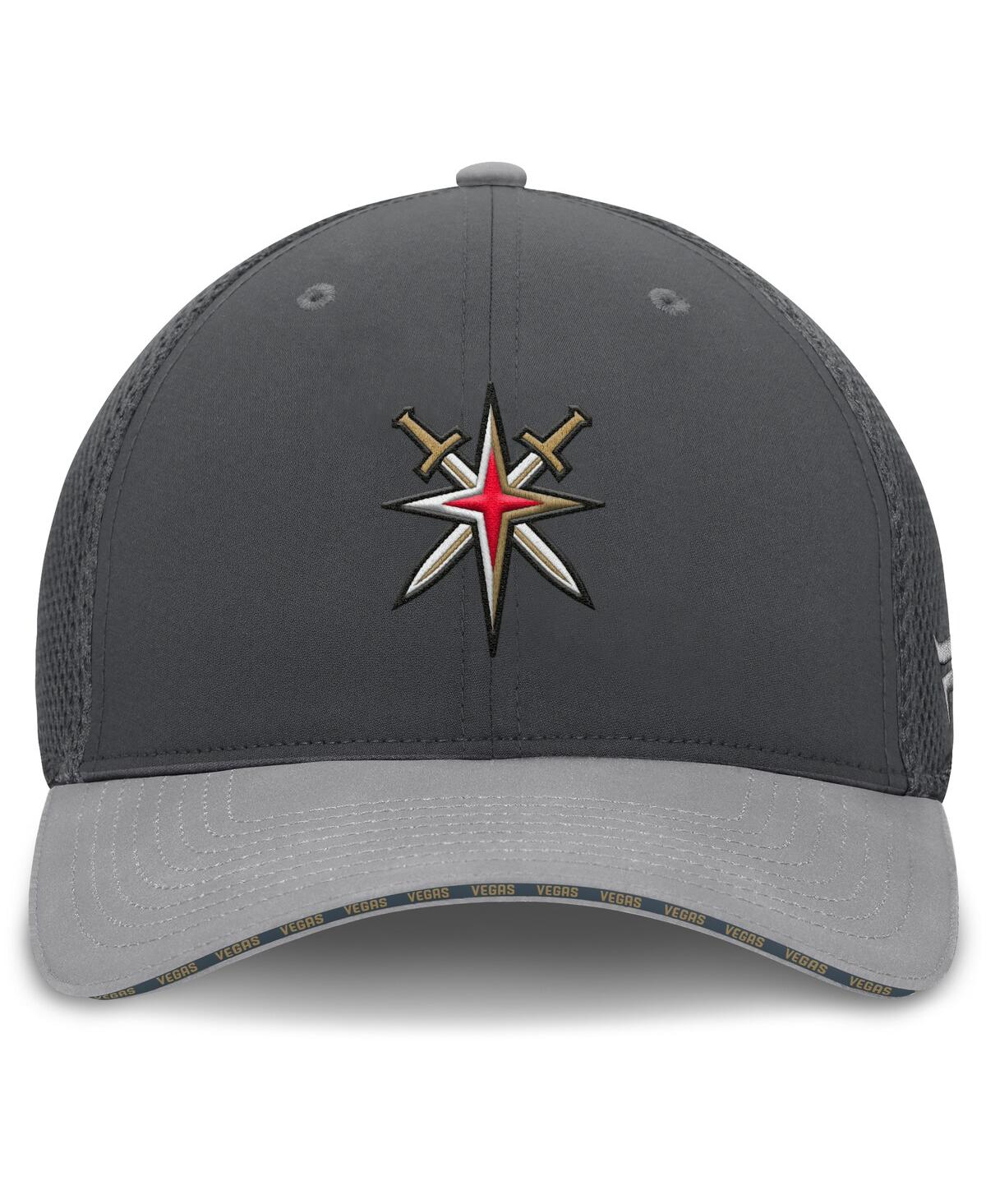 Fanatics Men's Charcoal Vegas Golden Knights Fundamentals Span Flex Hat In Gray