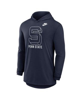 Men's Navy Penn State Nittany Lions Legacy Tri-Blend Dri-FIT Long Sleeve Hoodie T-Shirt