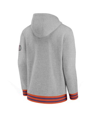 Men's Heather Gray Clemson Tigers Legacy Retro Pullover Hoodie